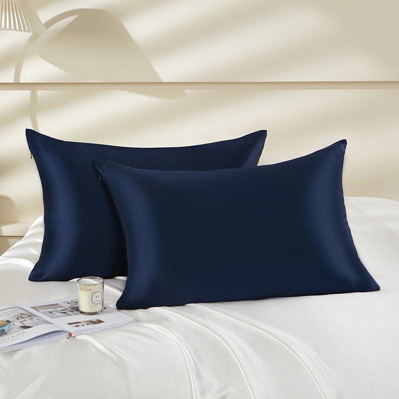 Navy Blue Mulberry Silk Pillowcase